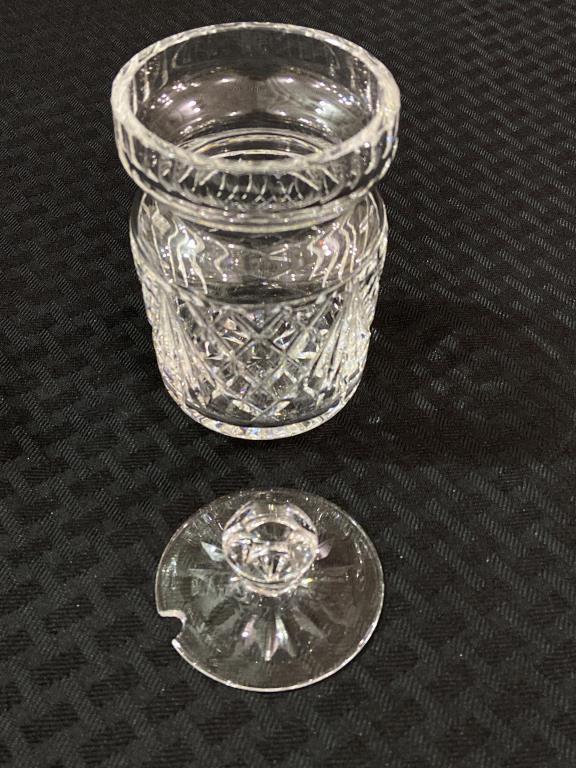 Waterford Condiment Jar w/ Lid (Lid has Cut Out