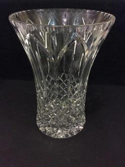 Lg. Tall Heavy Lead Crystal Vase (12 Inches Tall