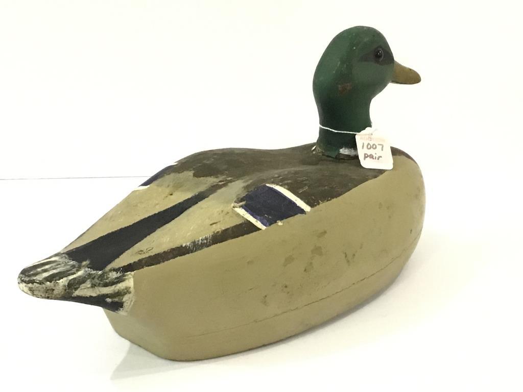 Pair of Decoys Carved & Painted by Redshaw