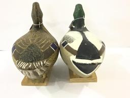 Pair of Perdew Mallard Decoys-Repaint by Redshaw