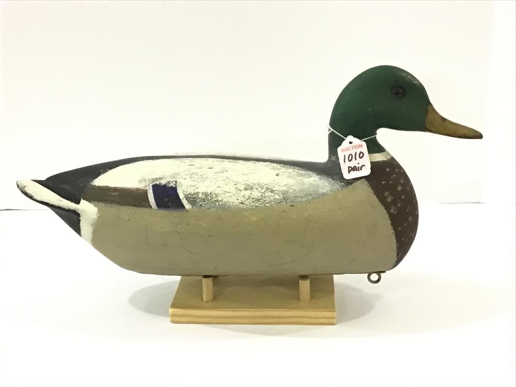 Pair of Perdew Mallard Decoys-Repaint by Redshaw