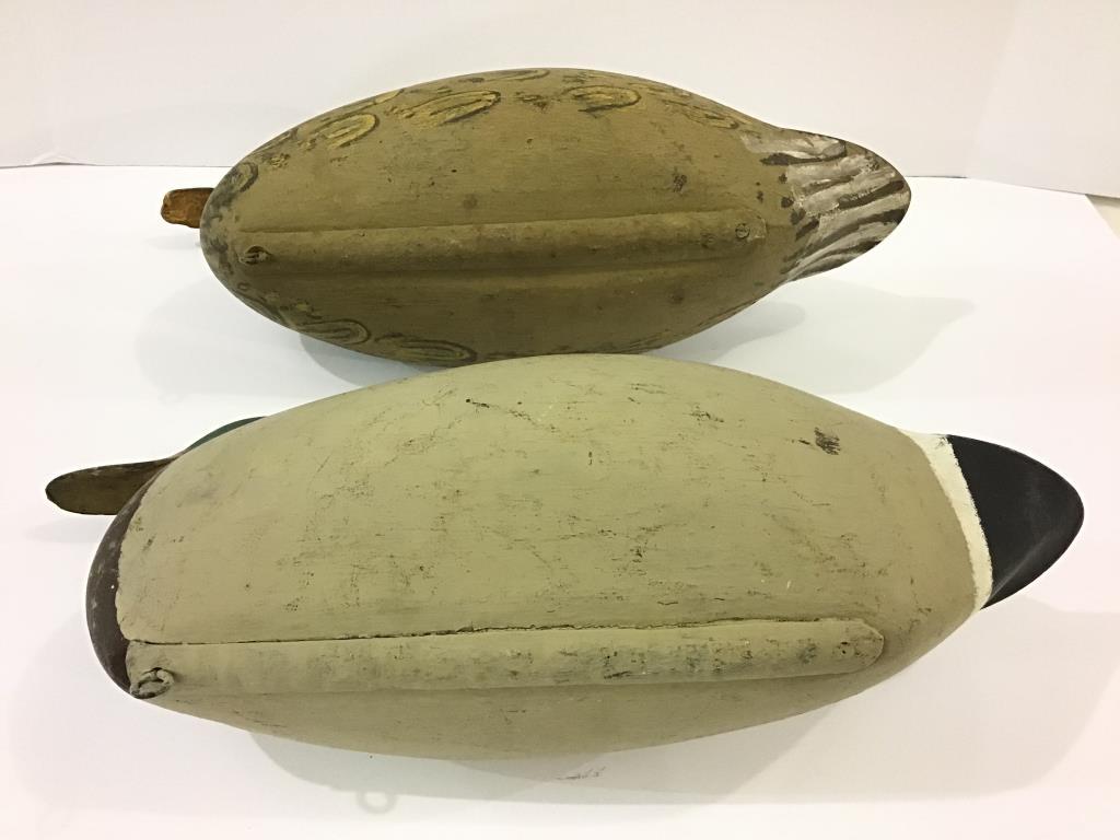 Pair of Perdew Mallard Decoys-Repaint by Redshaw