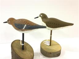 Carved Sanderling-1987  & Sand Piper-1986 by