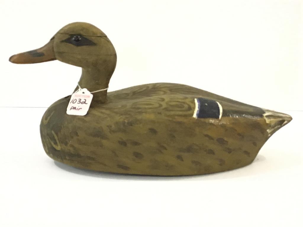 Pair of Decoys-Carved & Painted by Redshaw