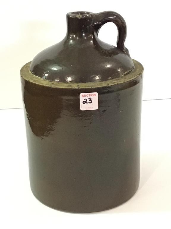 Galesburg Pottery Co. Brown Stoneware Crock Jug-