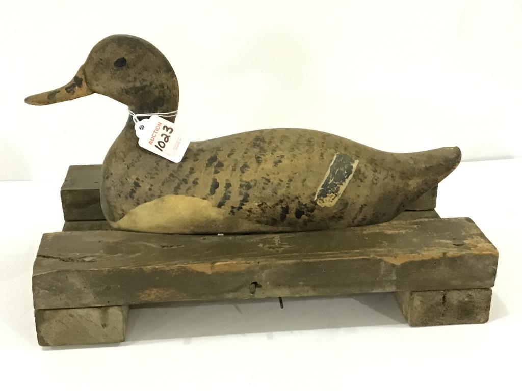 Charles Beaver Mallard Hen-Decoy on Float