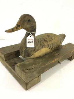 Charles Beaver Mallard Hen-Decoy on Float