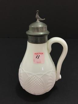 Vintage Milkglass Syrup