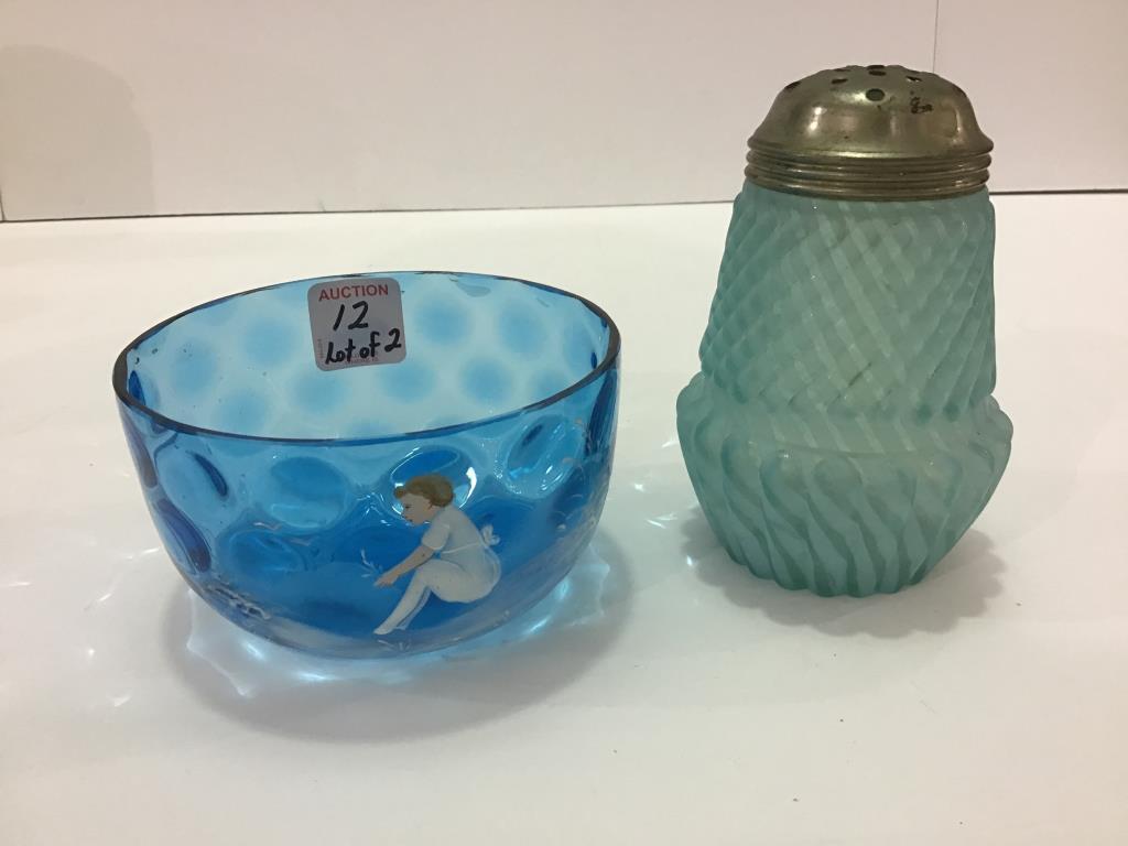 Lot of 2 Including Blue Victorian Sugar