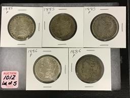 Lot of 5 Morgan SIlver Dollars Including