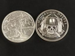 Lot of 4-.999 Fine Silver One Troy Ounce Silver