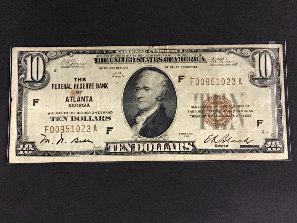 Lot of 3-Ten Dollar National Currency Bills-Series