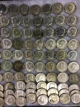 Collection of 120 Kennedy Half Dollars Including