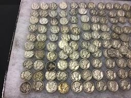 Collection of Approx. 146 Mercury Dimes