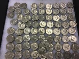 Collection of 122 Kennedy Half Dollars Including