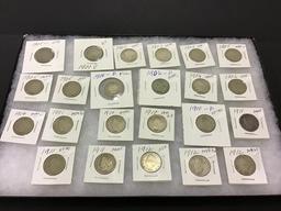 Collection of 23  Various V-Nickels