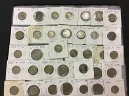 Collection of 65 Various Buffalo Nickels