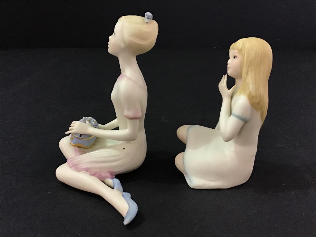 Pair of Sm. Cybis Girl Figurine