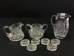 Group of Glassware Including Sm. Pitcher,