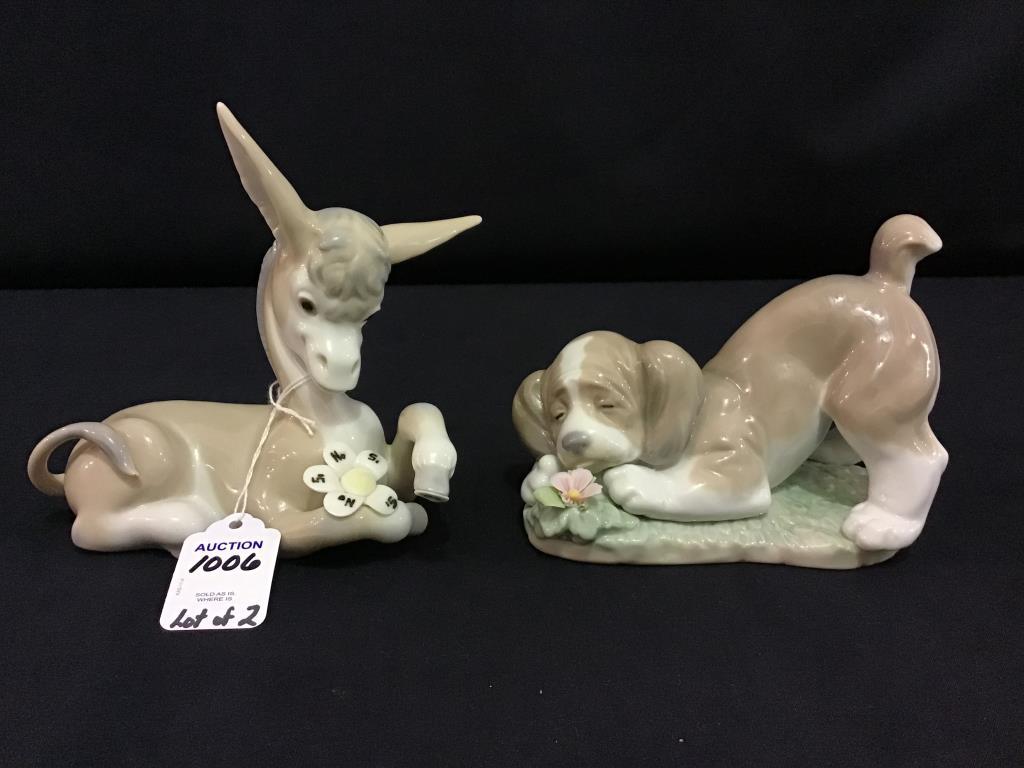 Lot of 2 Lladro-Made in Spain-Animal Figurines-