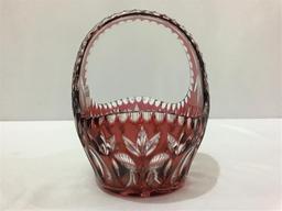 Red Cut to Clear Basket (7 1/2 Inches Tall X