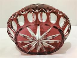 Red Cut to Clear Basket (7 1/2 Inches Tall X