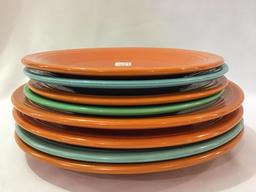 Fiestaware-Lot of 8 Plates Including 4-10 1/4 Inch