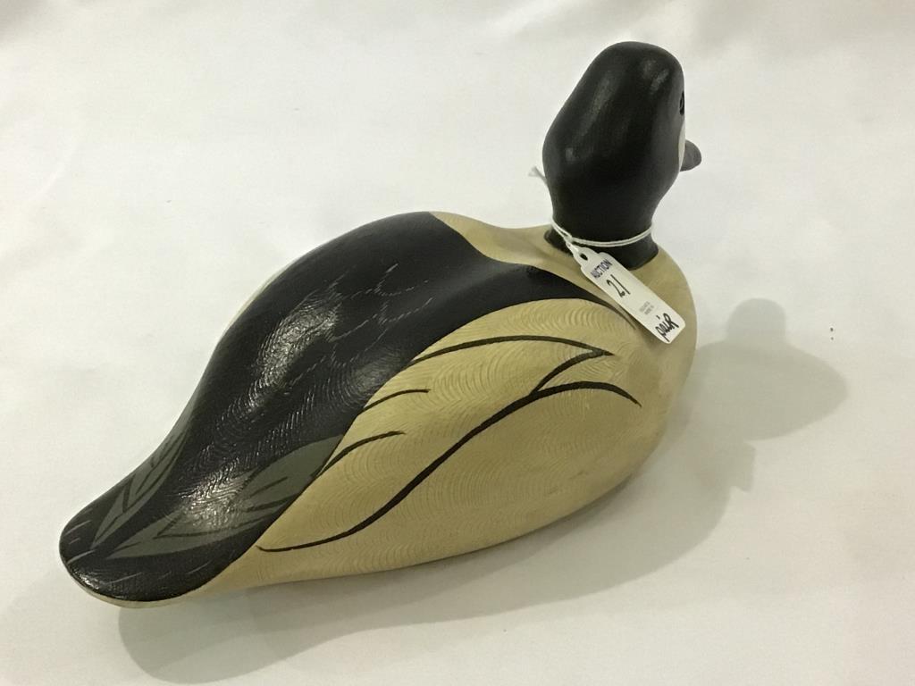 Pair of Goldeneye Decoys by Charlie Moore-1978