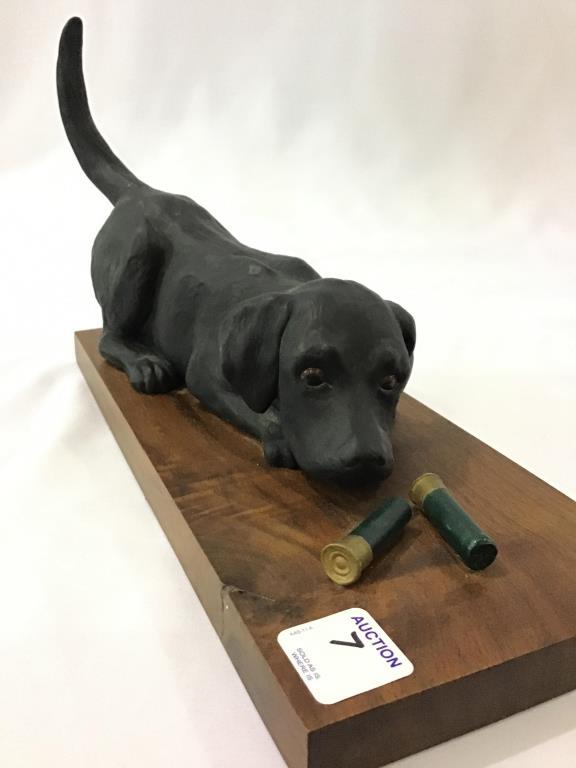 Black Lab Statue Designed For Ducks Unlimited