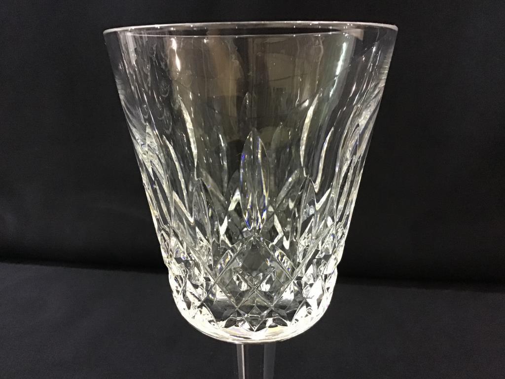 Lot of 8 Waterford Lismore Water Goblets-