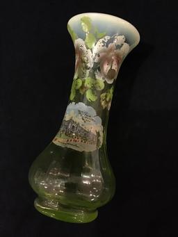 1904 World's Fair Glass Vase w/ Palace of