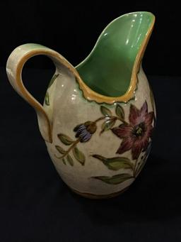 Lot of 2 Gouda Holland Pottery Pitchers