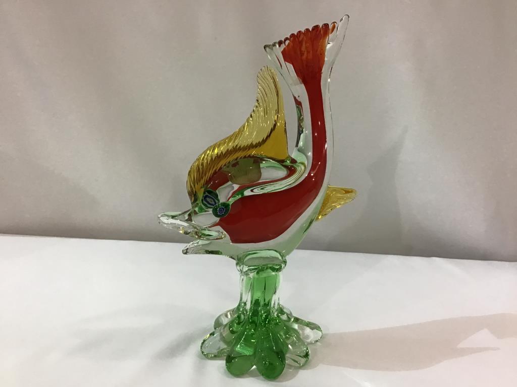 Pair of Murano Glass Fishes (11 1/2-12 Inches