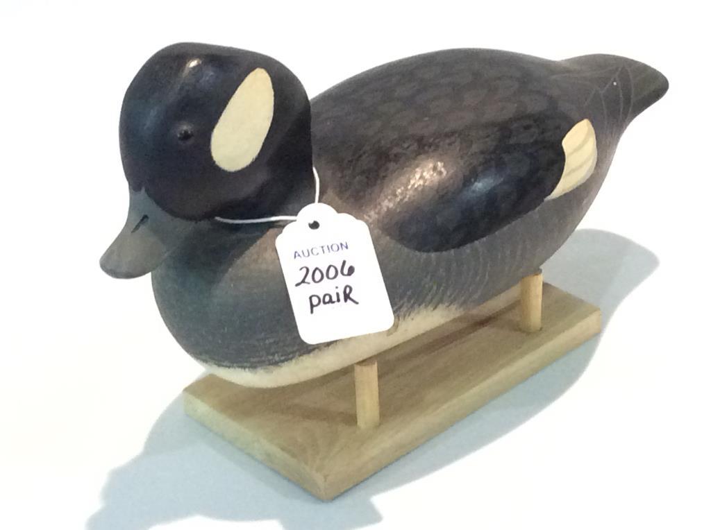 Pair of Bufflehead Decoys-Hen & Drake