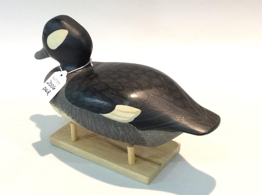 Pair of Bufflehead Decoys-Hen & Drake