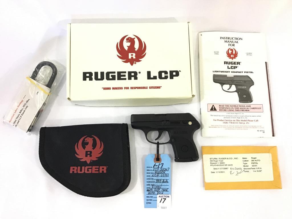 Ruger LCP Model 03701 .380 Auto Pistol