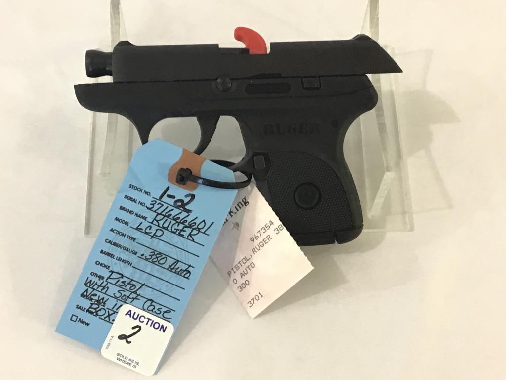 Ruger LCP .380 Auto Pistol w/ Soft Case & NIB-