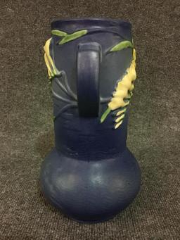 Very Nice Roseville Pottery Freesia Dbl Handled