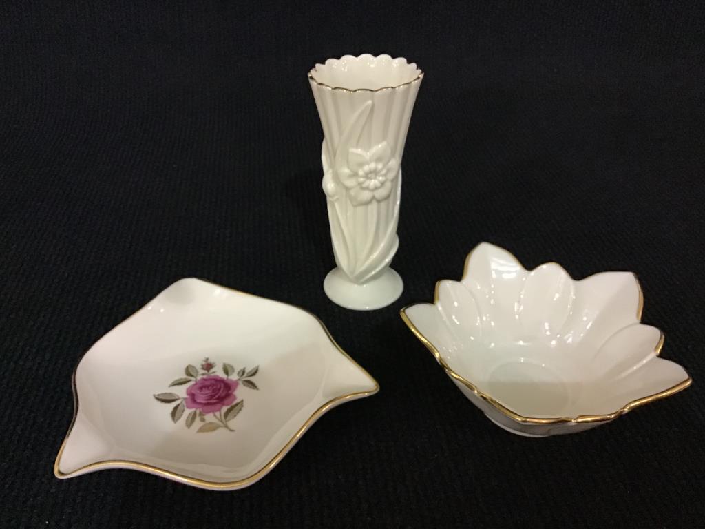 Four Piece Lenox Set Including Pitcher, Vase,