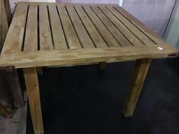 Square Slat Design Wood Table
