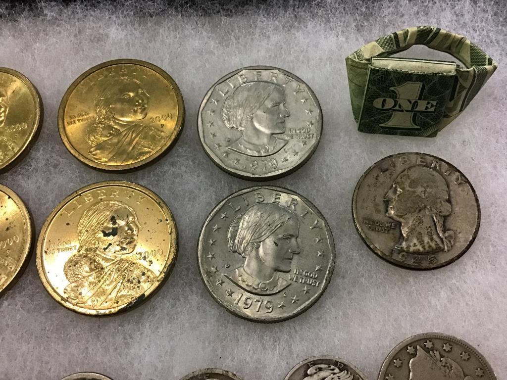 Collection of Coins Including Liberty & Barber