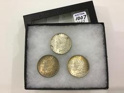 Lot of 3 Morgan Silver Dollars Including