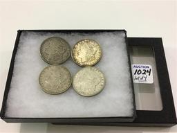 Lot of 4-1921 Morgan Silver Dollars