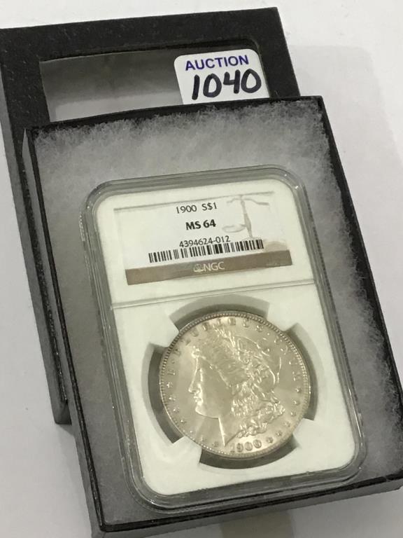 Graded 1900 Morgan Silver Dollar-MS64 (NGC)