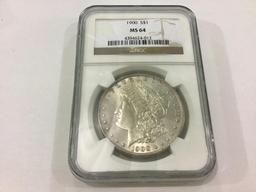 Graded 1900 Morgan Silver Dollar-MS64 (NGC)