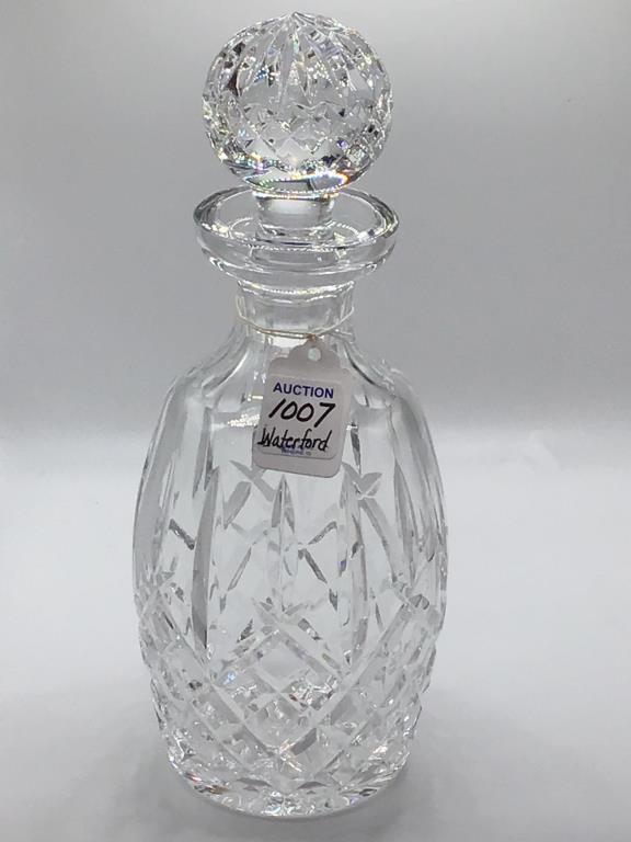 Signed Waterford Crystal Decanter w/ Stopper-