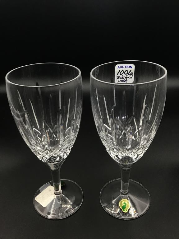 Pair of Matching Waterford Crystal Lis Nouveau