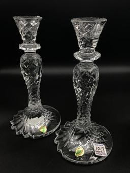 Pair of Waterford Crystal Sea Jewel