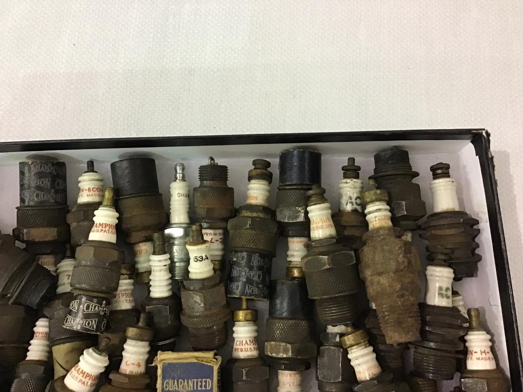Lg. Group of Old Porcelain Top Spark Plugs