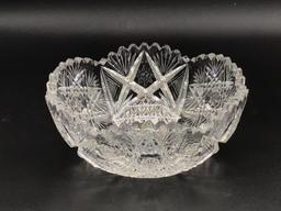 Cut Glass Bowl (3 1/4 Inches Tall X 8